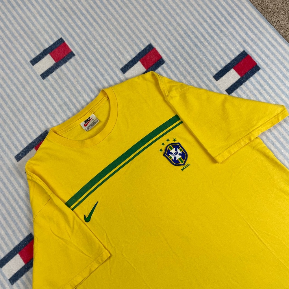 Vintage Nike Brasil Brazil Soccer Football Futbol short sleeve tee shirt - Picture 4 of 14